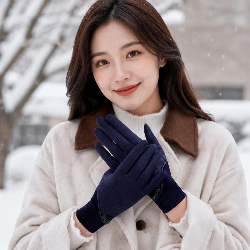 Winter Glove Insulated - 実用的で上品な冬用防寒手袋。厚手で通気性があり、タッチスクリーン対応。暖かく、断熱性があり、防風性に優れたスエード素材の手袋。サイクリングにも最適。