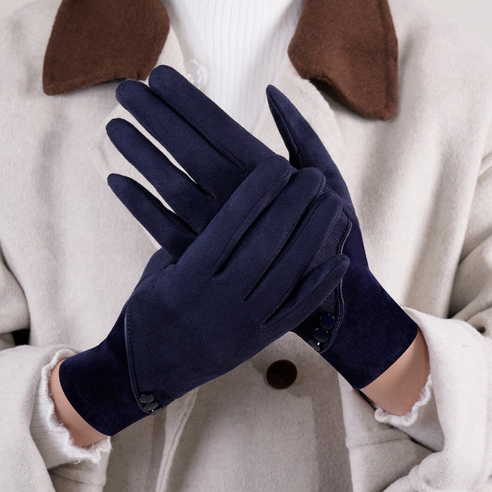 Winter Glove Insulated - 上品な冬用防寒手袋。厚手で暖かく、タッチスクリーン対応。断熱性があり、通気性、防風性に優れたスエード素材。普段使いやアウトドアに最適。