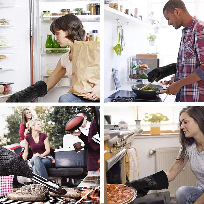 シリコーンオーブン手袋耐熱ロングシリコーンオーブンミット滑り - Oven Mitt Silicone のレビューと価格