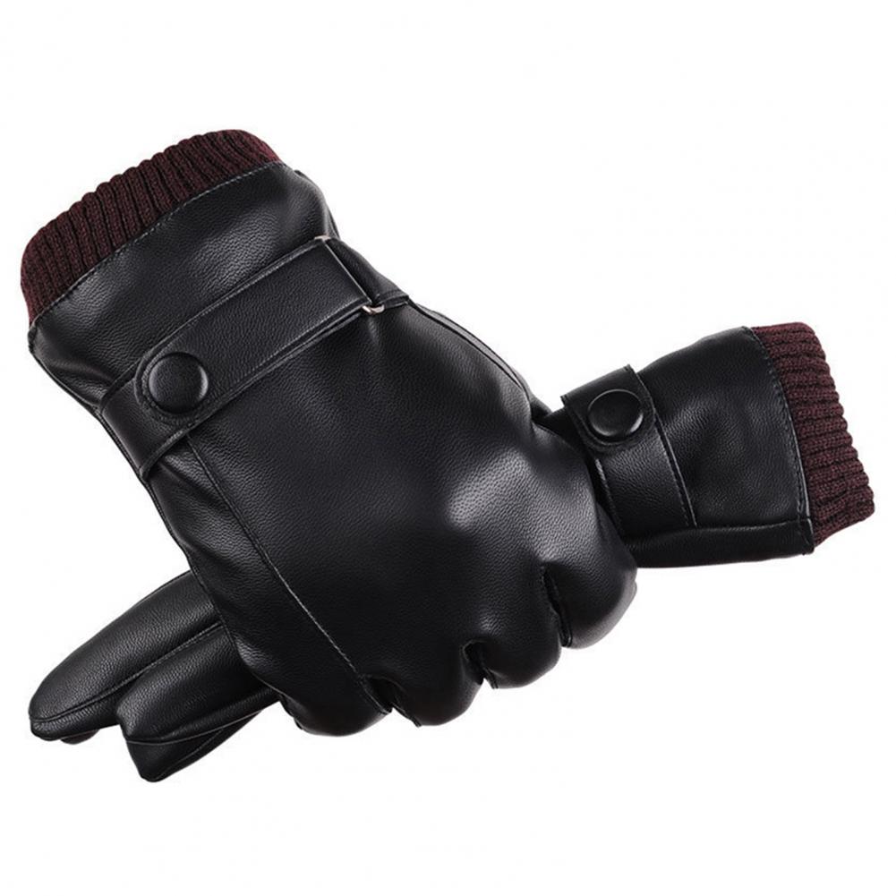 フェイクレザー製フルフィンガータッチスクリーン手袋 冬用 ア - Winter Glove Insulated のレビューと価格